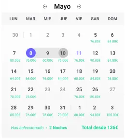 motor de reservas con fechas flexibles avirato